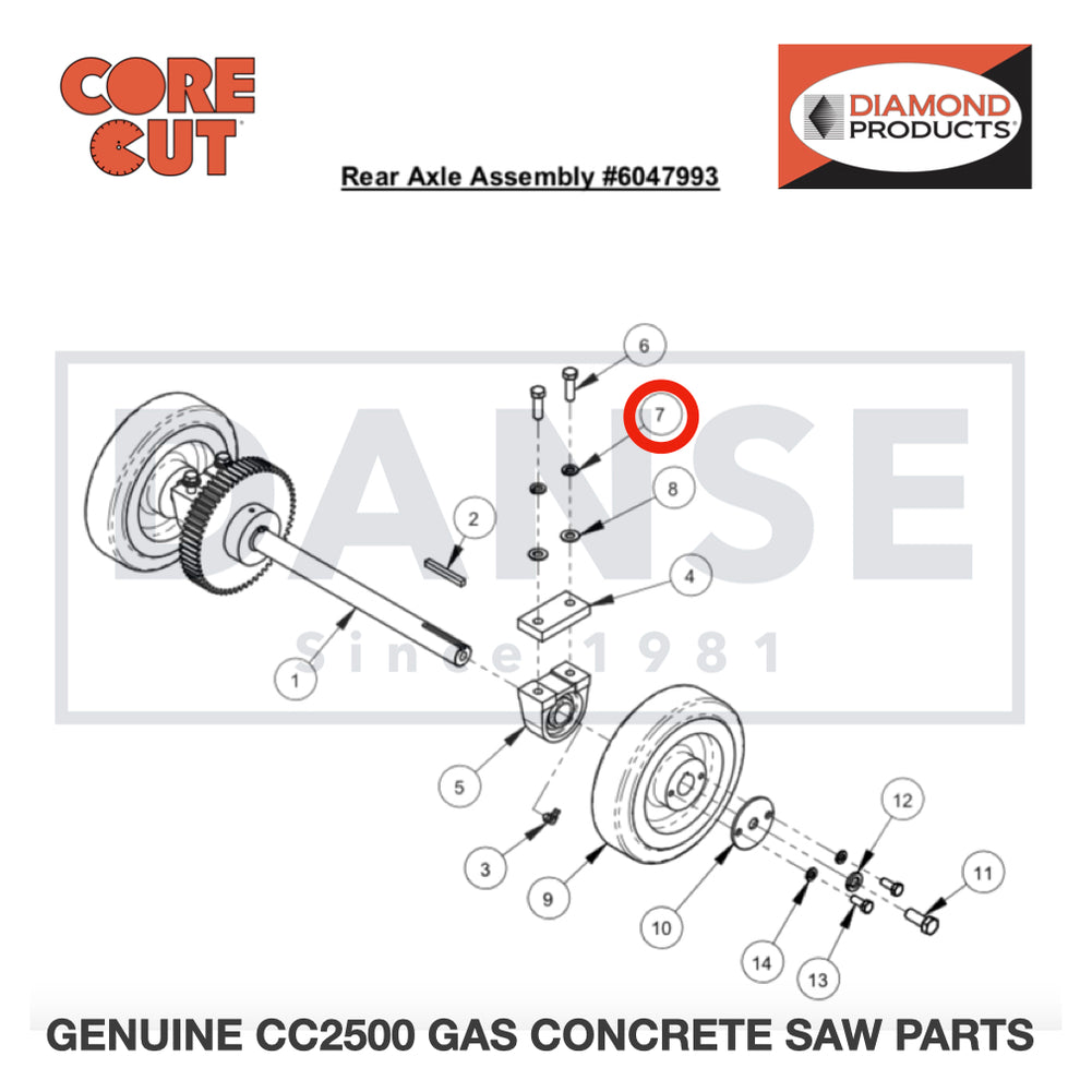 Lock Washer, 3/8" Split 2900006 for CC2500 Saw by Core Cut Diamond Products