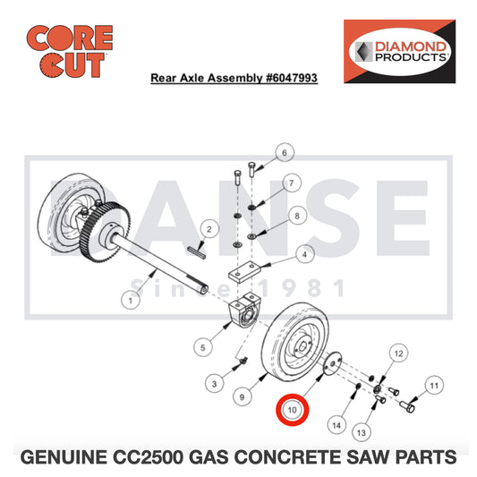 Wheel Mount Washer 6010026 for CC2500 Saw by Core Cut Diamond Products