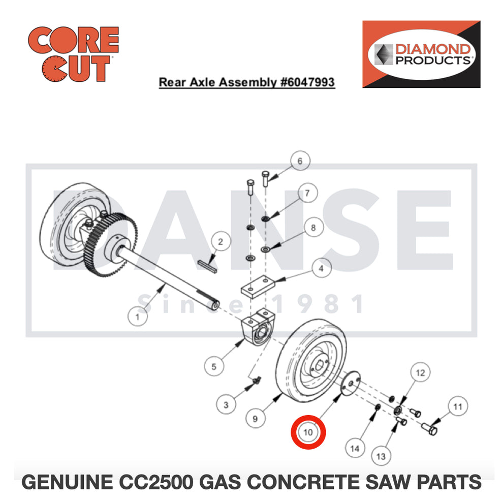 Wheel Mount Washer 6010026 for CC2500 Saw by Core Cut Diamond Products