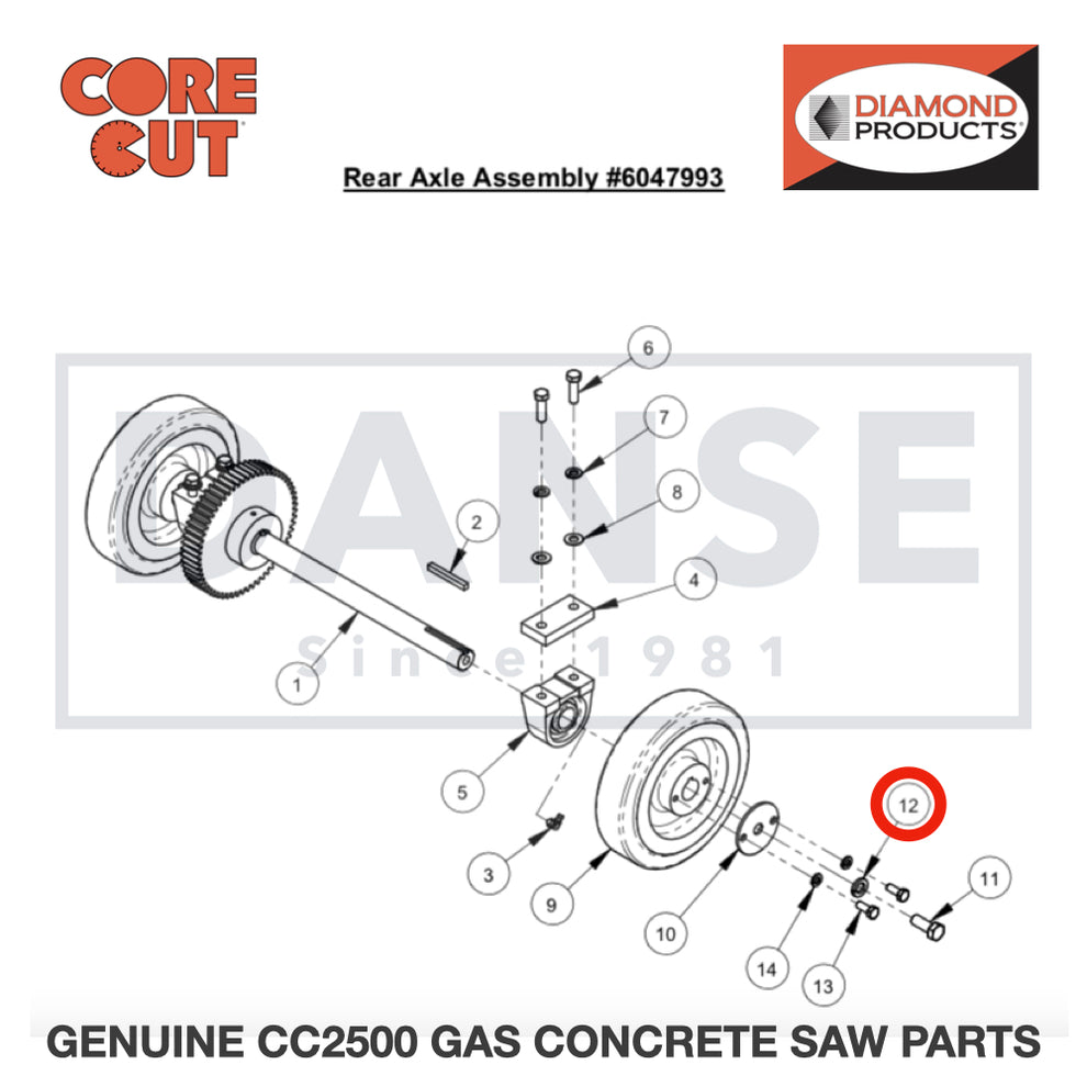 Lock Washer, 1/2" Split 2900084 for CC2500 Saw by Core Cut Diamond Products