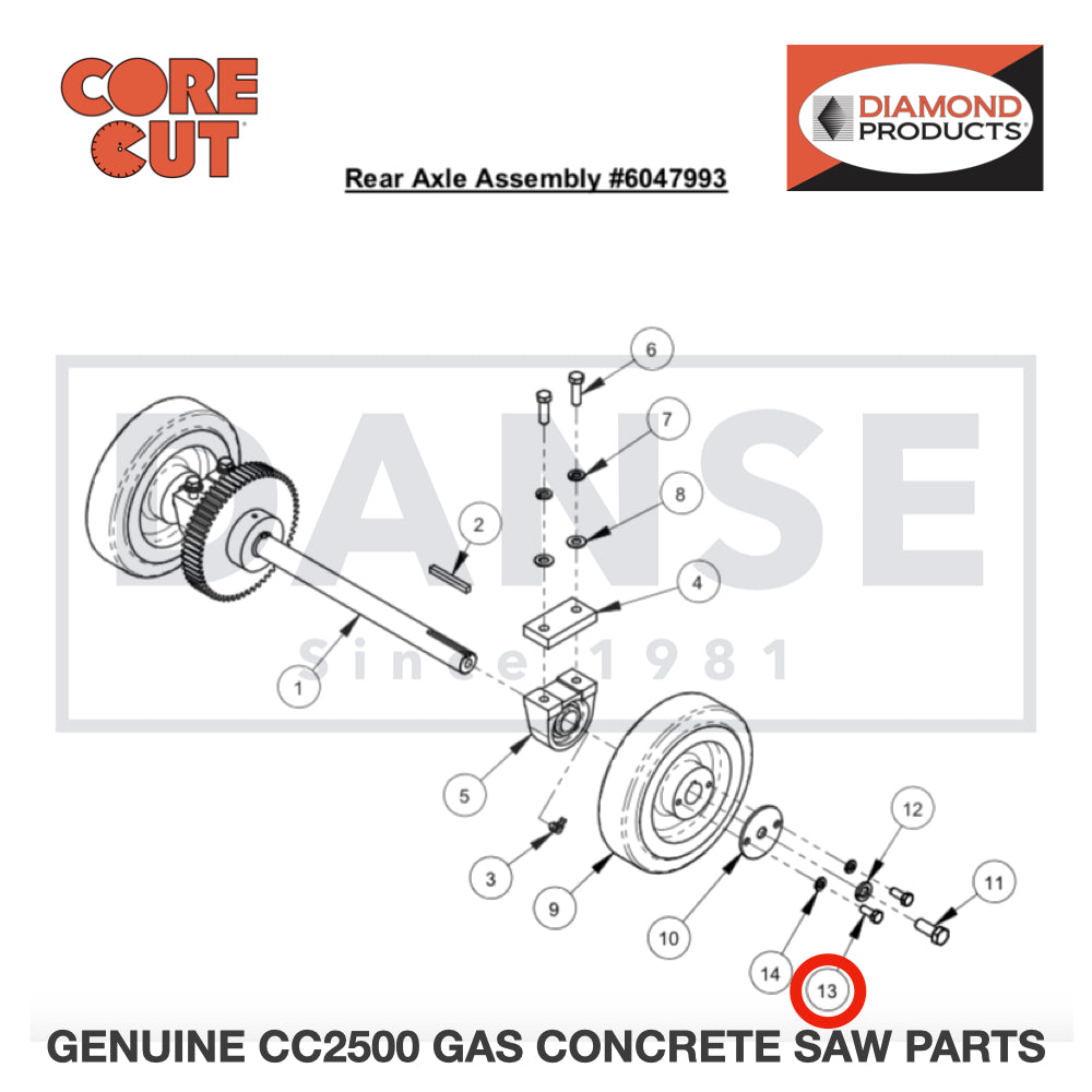 Cap Screw, Hex Hd., M8-1.25 x 20mm 2900329 for CC2500 Saw by Core Cut Diamond Products