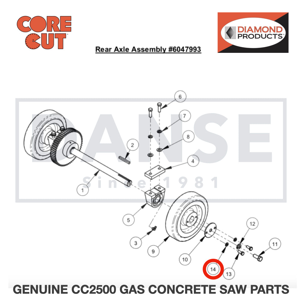 Lock Washer, 5/16" Split 2900031 for CC2500 Saw by Core Cut Diamond Products
