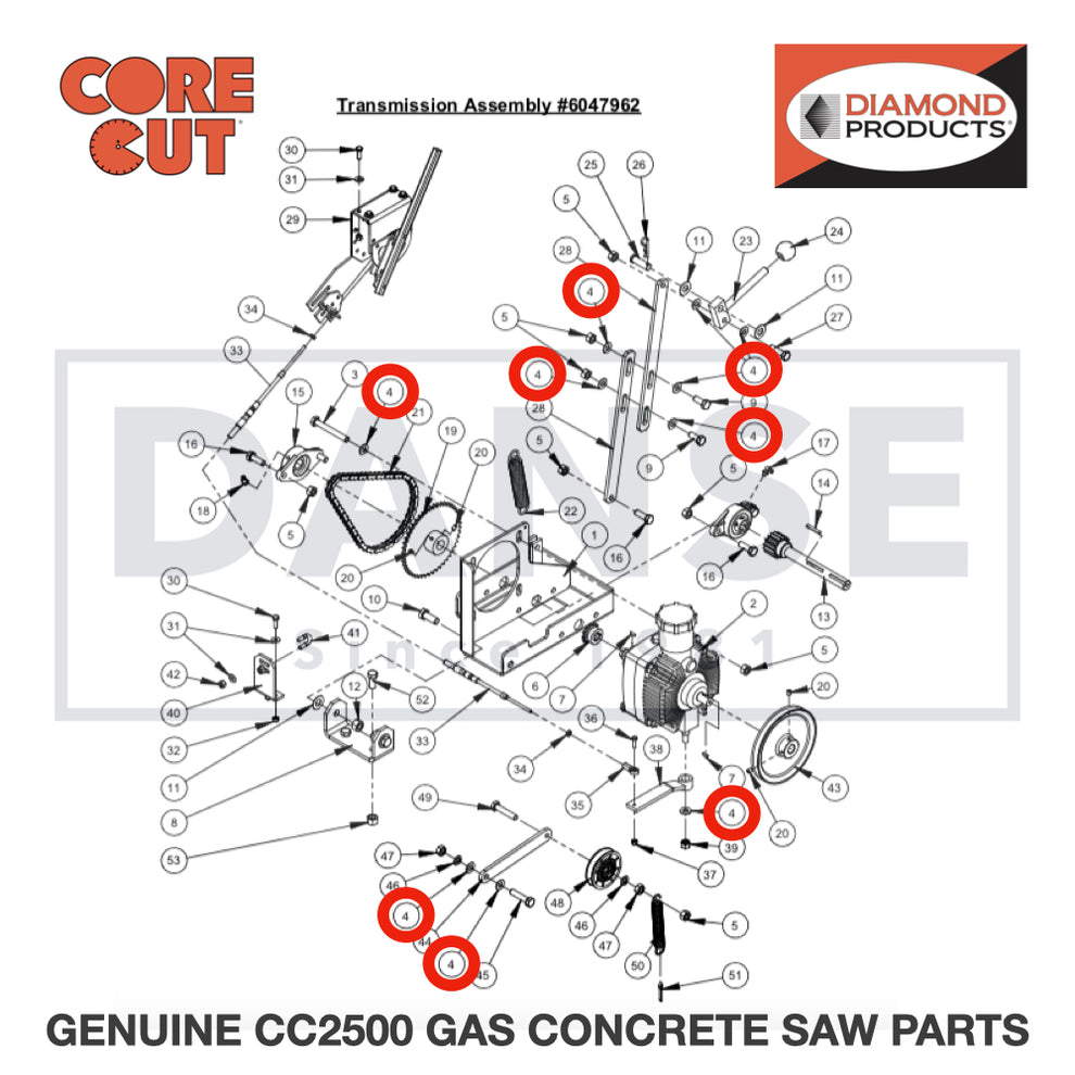 Flat Washer, 3/8" SAE 2900014 for CC2500 Saw by Core Cut Diamond Products