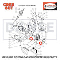 Woodruff Key #404, 1/8" W x 1/2" Dia. 2900068 for CC2500 Saw by Core Cut Diamond Products