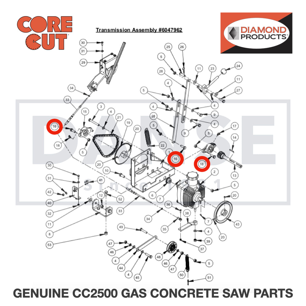 Cap Screw, Hex Hd., M10-1.5 x 30mm 2900223 for CC2500 Saw by Core Cut Diamond Products