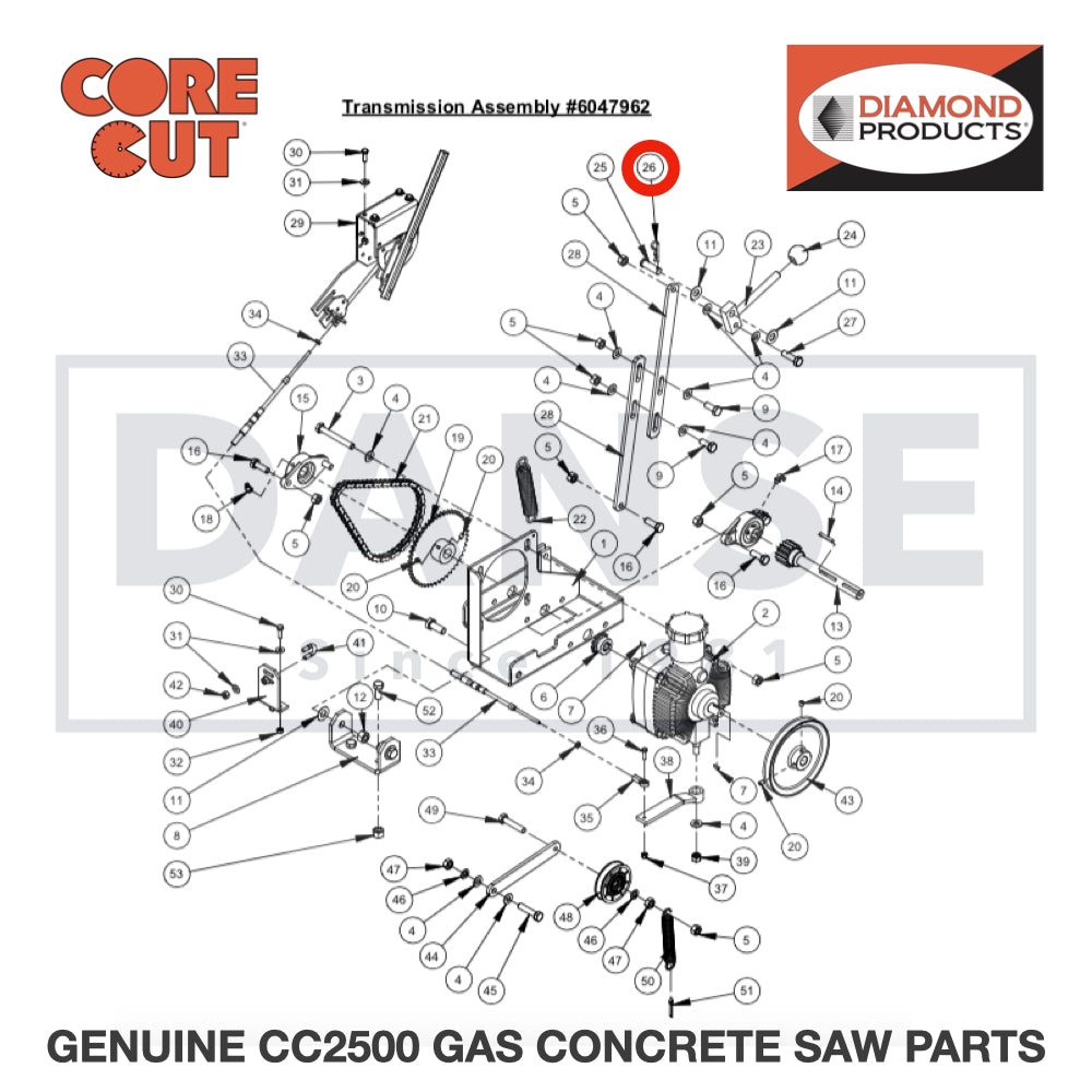 Hairpin Cotter, 1/8" x 1/2" to 3/4" 2900276 for CC2500 Saw by Core Cut Diamond Products
