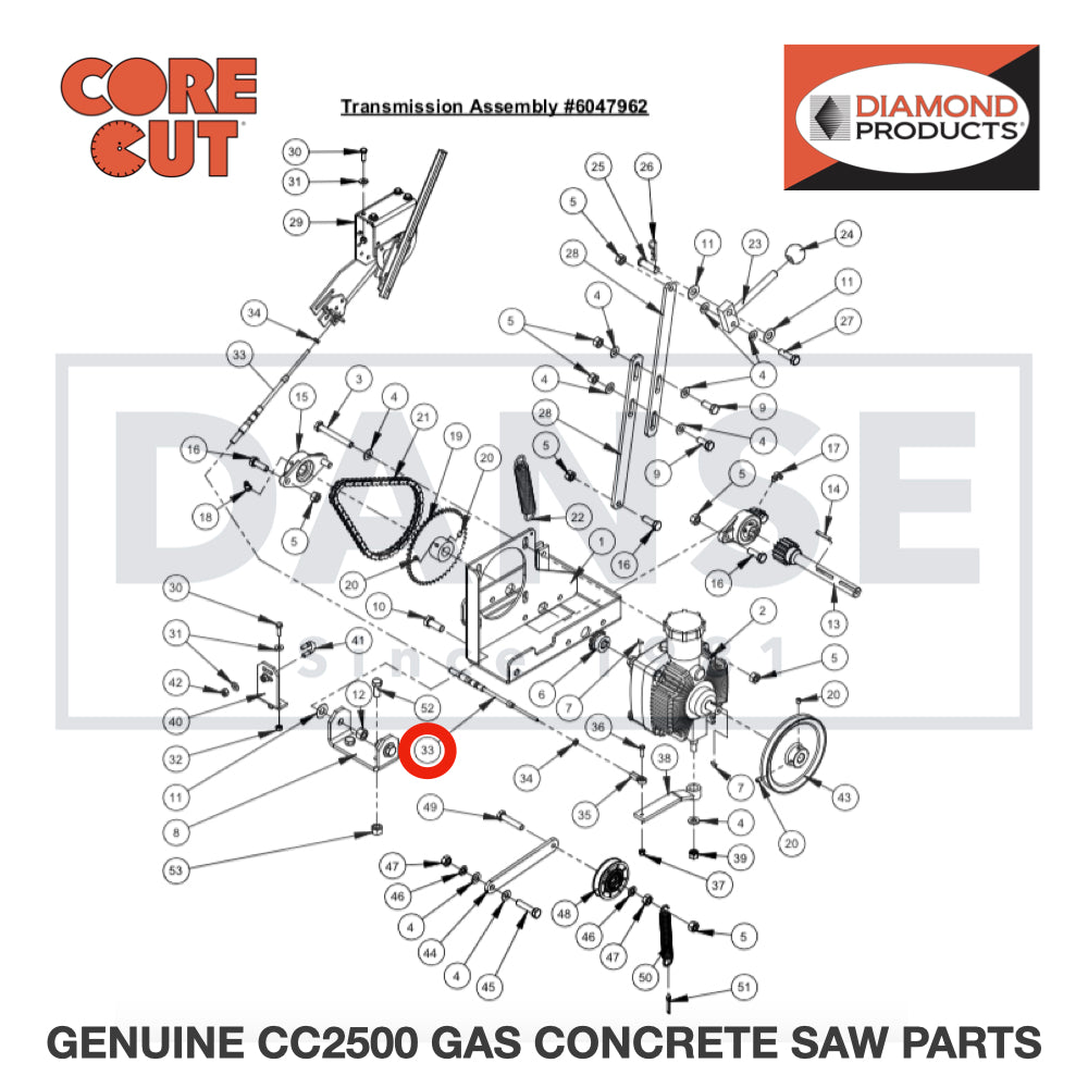 Speed Control Cable 2500806 for CC2500 Saw by Core Cut Diamond Products