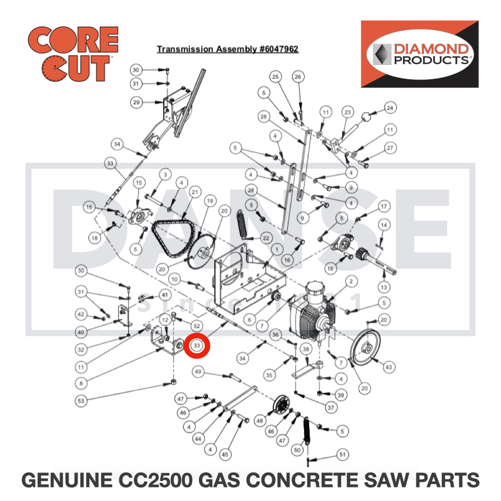 Speed Control Cable 2500806 for CC2500 Saw by Core Cut Diamond Products