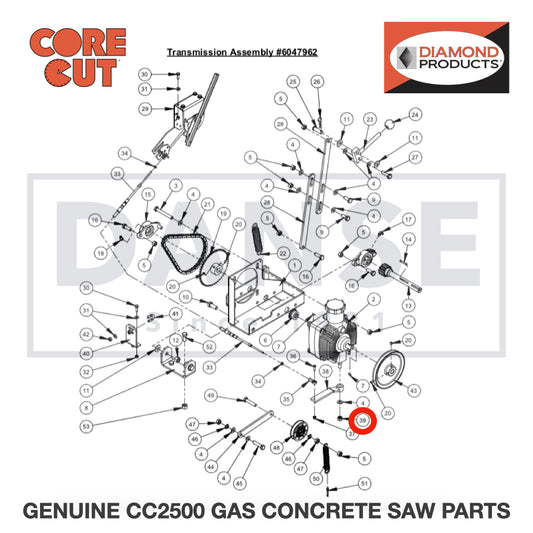 Lock Nut, 3/8-16 Nylon 2900018 for CC2500 Saw by Core Cut Diamond Products