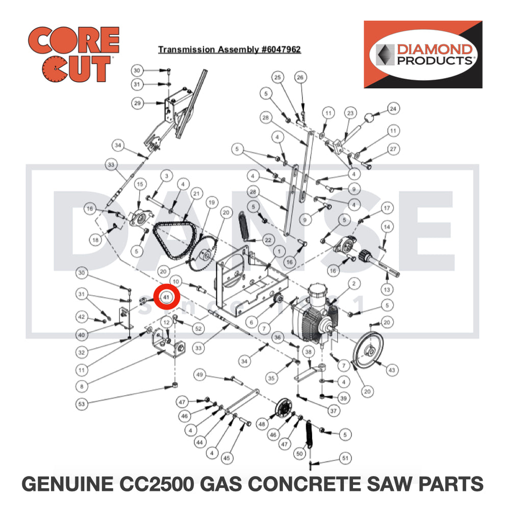 Clamp, 3/16" Cable 2500818 for CC2500 Saw by Core Cut Diamond Products