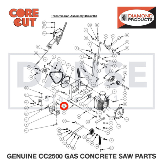 Cap Screw, Hex Hd., 7/16-14 x 1&quot; 2900407 for CC2500 Saw by Core Cut Diamond Products