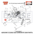 Vent Hose Assy., 1/4"-3/8"x40" 6011650 for CC2500 Saw by Core Cut Diamond Products