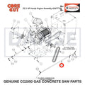 Fuel Hose Assy., 3/8"x40" 6011649 for CC2500 Saw by Core Cut Diamond Products