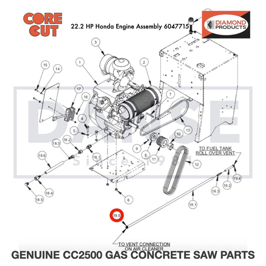Hose Clamp #6 3200390 for CC2500 Saw by Core Cut Diamond Products
