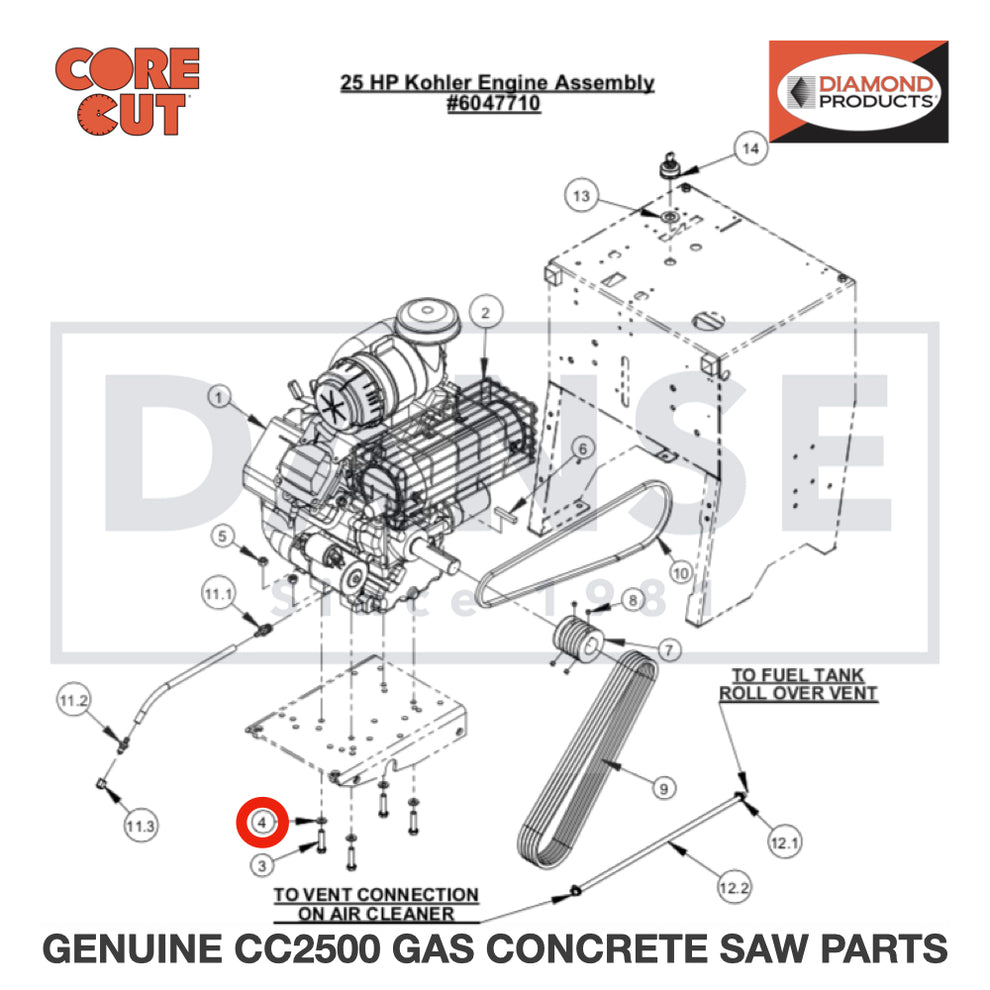 Flat Washer, 3/8" SAE 2900014 for CC2500 Saw by Core Cut Diamond Products