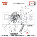 Hose, 3/16" ID x20" 6011392 for CC2500 Saw by Core Cut Diamond Products