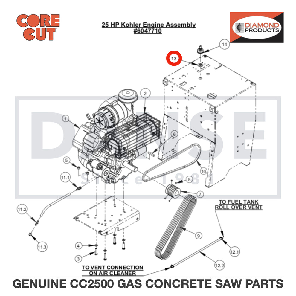 Flat Washer, 3/4" SAE 2900003 for CC2500 Saw by Core Cut Diamond Products