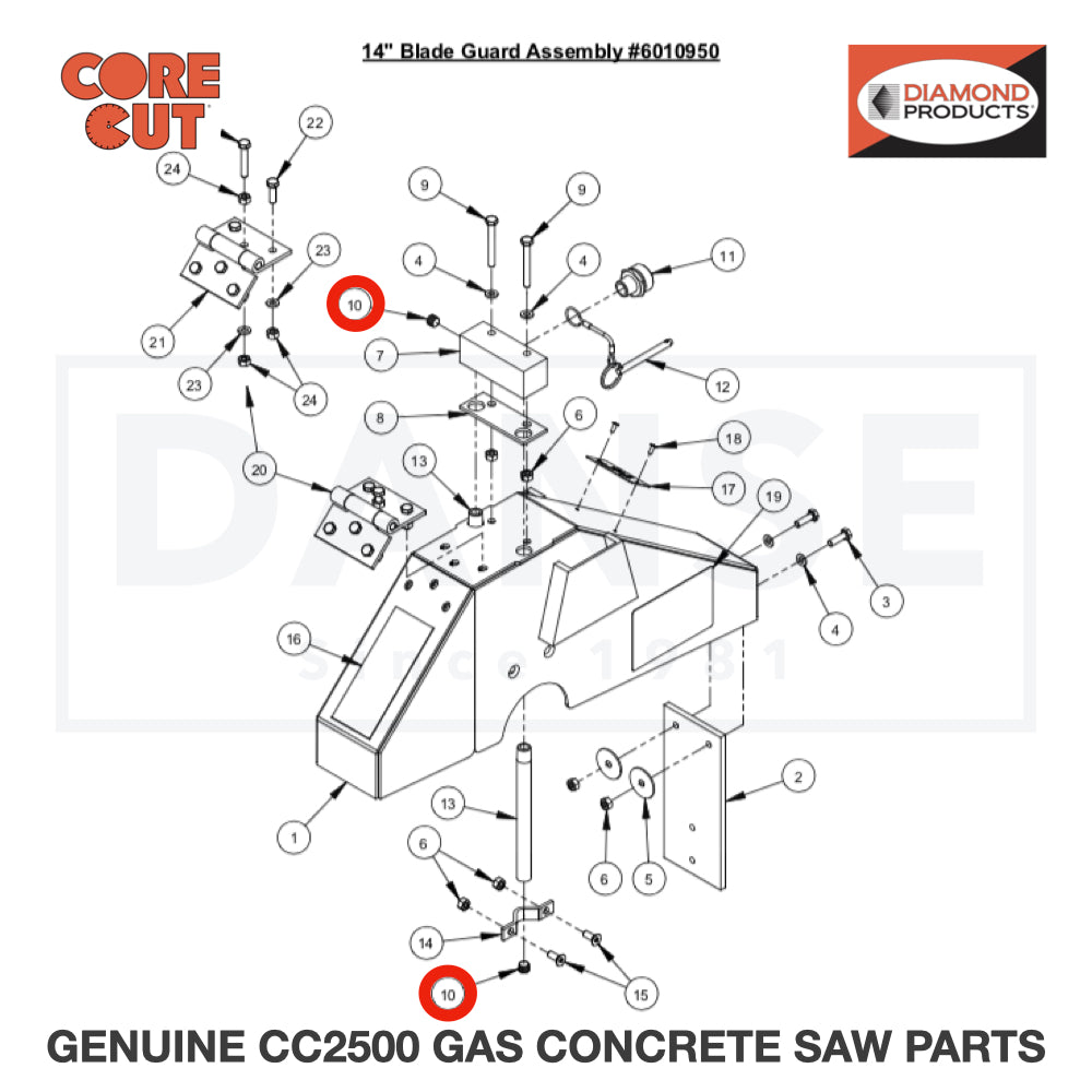 Plug, 1/8" NPT 3200001 for CC2500 Saw by Core Cut Diamond Products