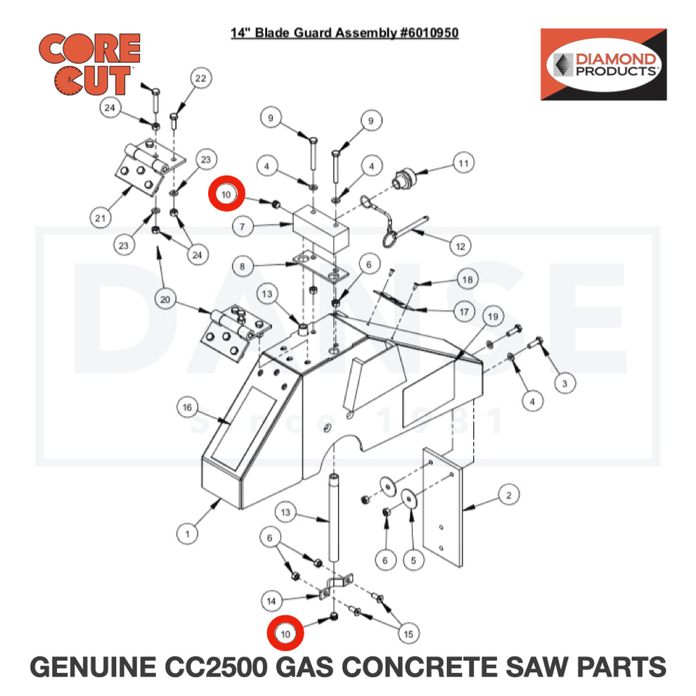 Plug, 1/8" NPT 3200001 for CC2500 Saw by Core Cut Diamond Products