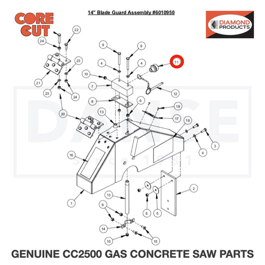 Fitting, 3/8&quot; M. Pipe to 3/4&quot; M. Garden 3200002 for CC2500 Saw by Core Cut Diamond Products