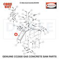 Warning Label 1800001 for CC2500 Saw by Core Cut Diamond Products