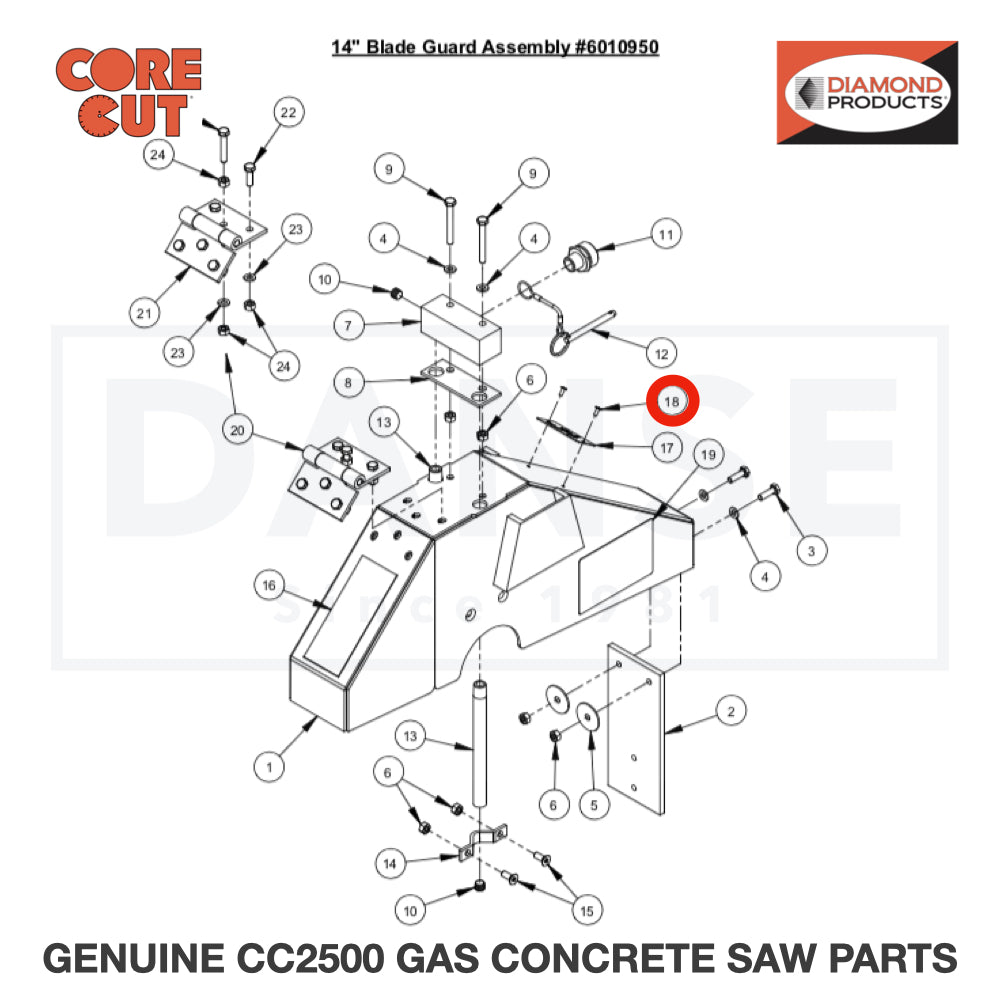 Rivet, 1/8&quot; Dia. 2900287 for CC2500 Saw by Core Cut Diamond Products