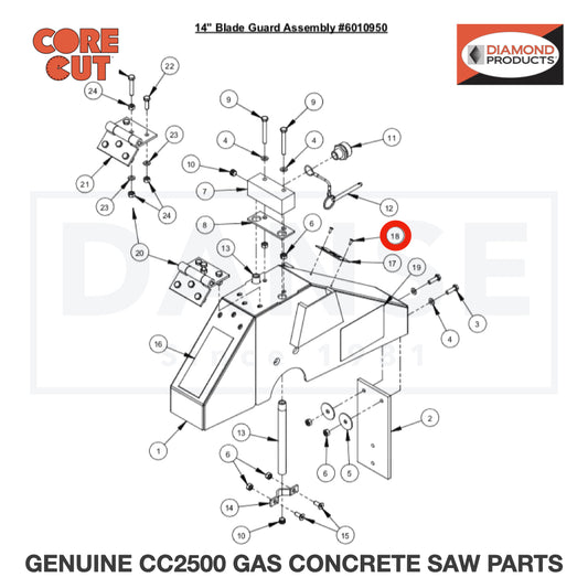 Rivet, 1/8&quot; Dia. 2900287 for CC2500 Saw by Core Cut Diamond Products