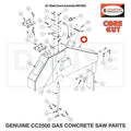 20" Blade Guard Front &amp; Rear Only 6010603 for CC2500 Saw by Core Cut Diamond Products