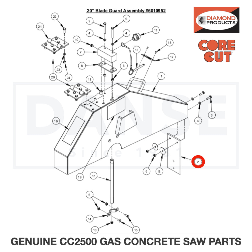 Splash Flap 6010081 for CC2500 Saw by Core Cut Diamond Products