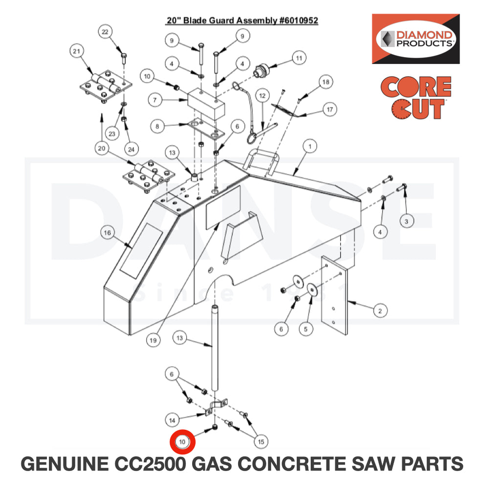 Plug, 1/8" NPT 3200001 for CC2500 Saw by Core Cut Diamond Products