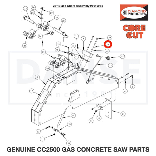 Lock Washer, M6 Split 2900765 for CC2500 Saw by Core Cut Diamond Products