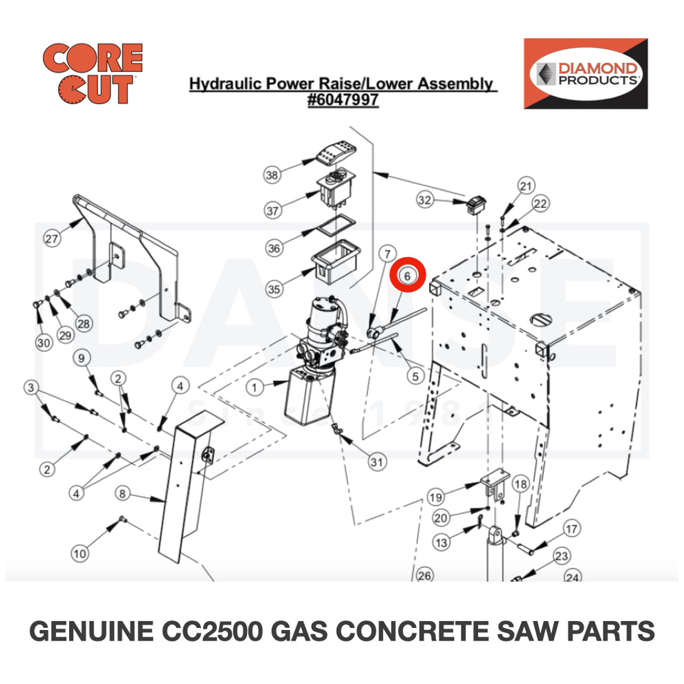 Flat Washer, 5/16" SAE 2900022 for CC2500 Saw by Core Cut Diamond Products