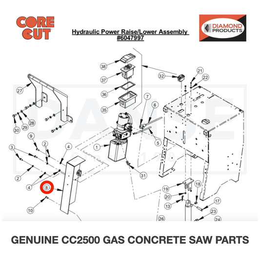 Battery Cable Assy., Black 6048092 for CC2500 Saw by Core Cut Diamond Products