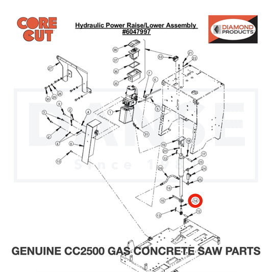 Rod End, 1/2-20 Male 2500931 for CC2500 Saw by Core Cut Diamond Products