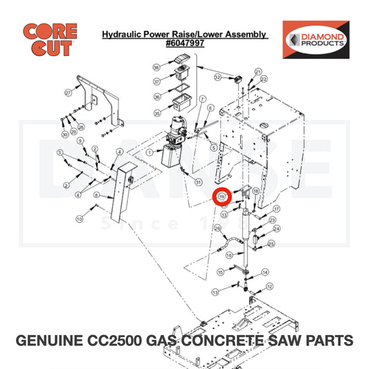 Hydraulic Cylinder 2501588 for CC2500 Saw by Core Cut Diamond Products