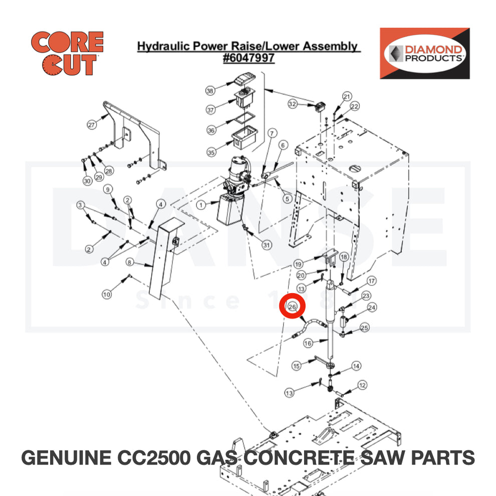 Elbow, 1/4" Male Pipe 3200312 for CC2500 Saw by Core Cut Diamond Products