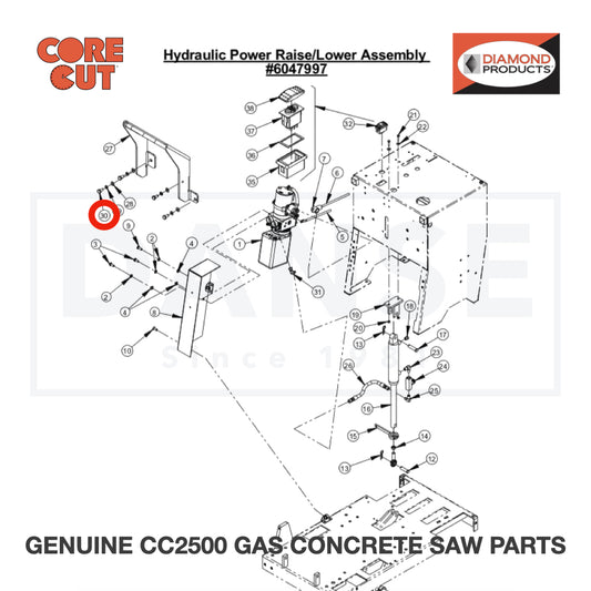 Frame Lift Weldment 6047987 for CC2500 Saw by Core Cut Diamond Products