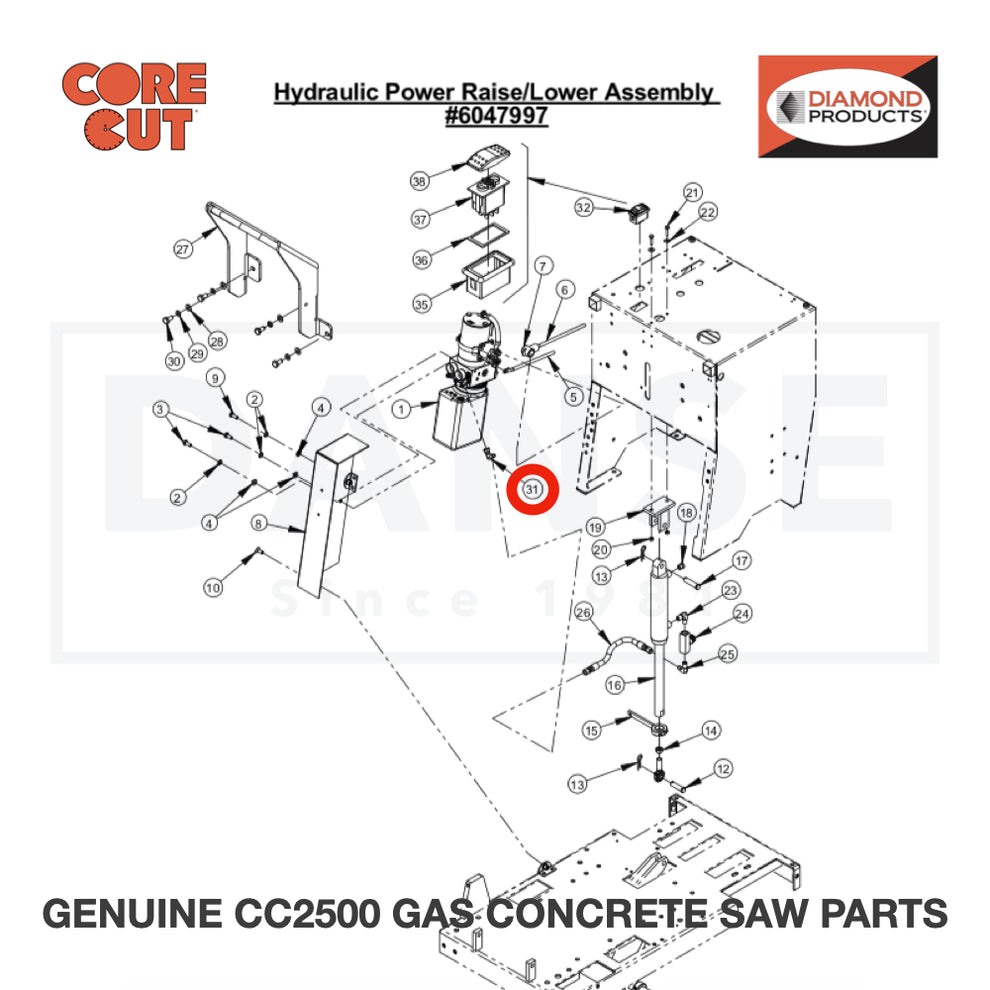 Flat Washer, 3/8" SAE 2900014 for CC2500 Saw by Core Cut Diamond Products