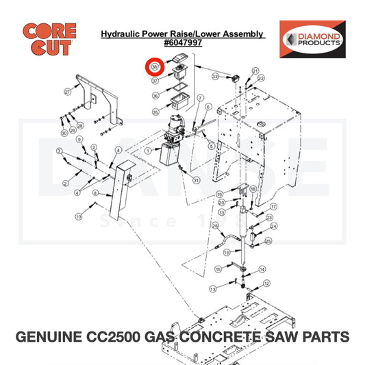 Rocker Switch Actuator 2800259 for CC2500 Saw by Core Cut Diamond Products