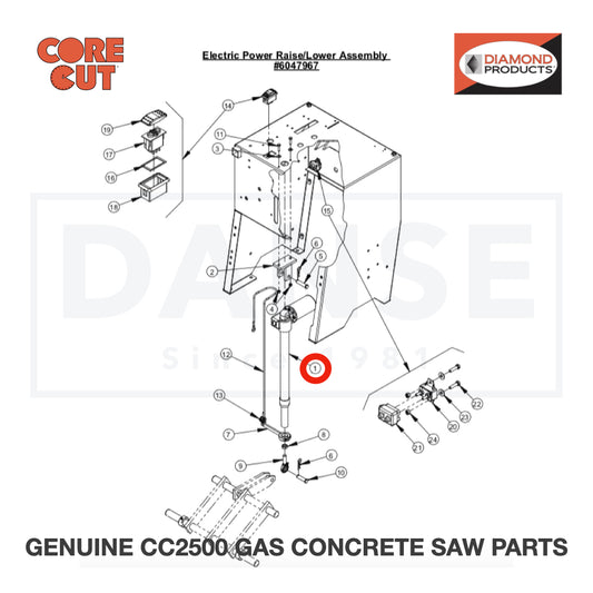 Actuator 2500930 for CC2500 Saw by Core Cut Diamond Products