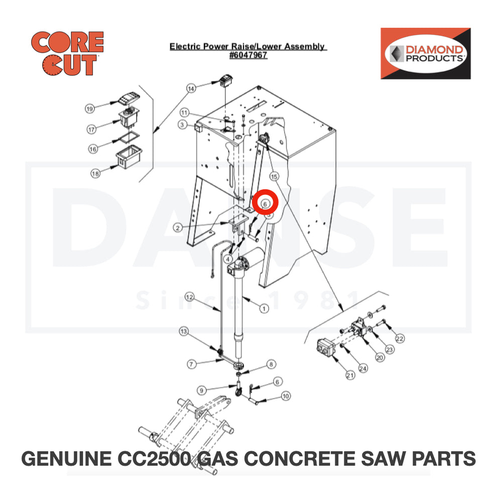 Hairpin Cotter, 1/8" x 1/2" to 3/4" 2900276 for CC2500 Saw by Core Cut Diamond Products