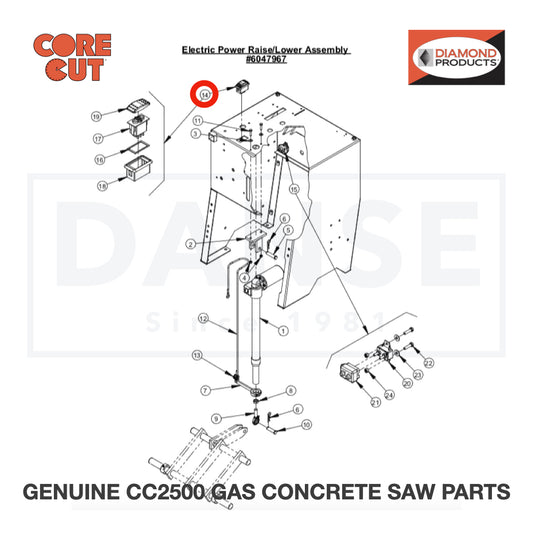 Rocker Switch Assembly 6019158 for CC2500 Saw by Core Cut Diamond Products