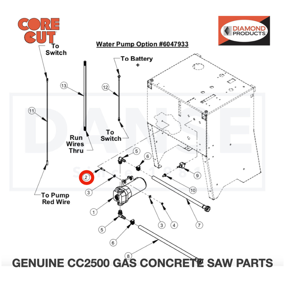 Cap Screw, Hex Hd., M6-1.0 x 25mm 2900311 for CC2500 Saw by Core Cut Diamond Products