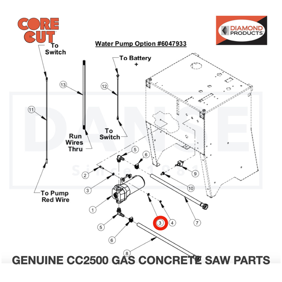 Flat Washer, 1/4" SAE 2900009 for CC2500 Saw by Core Cut Diamond Products
