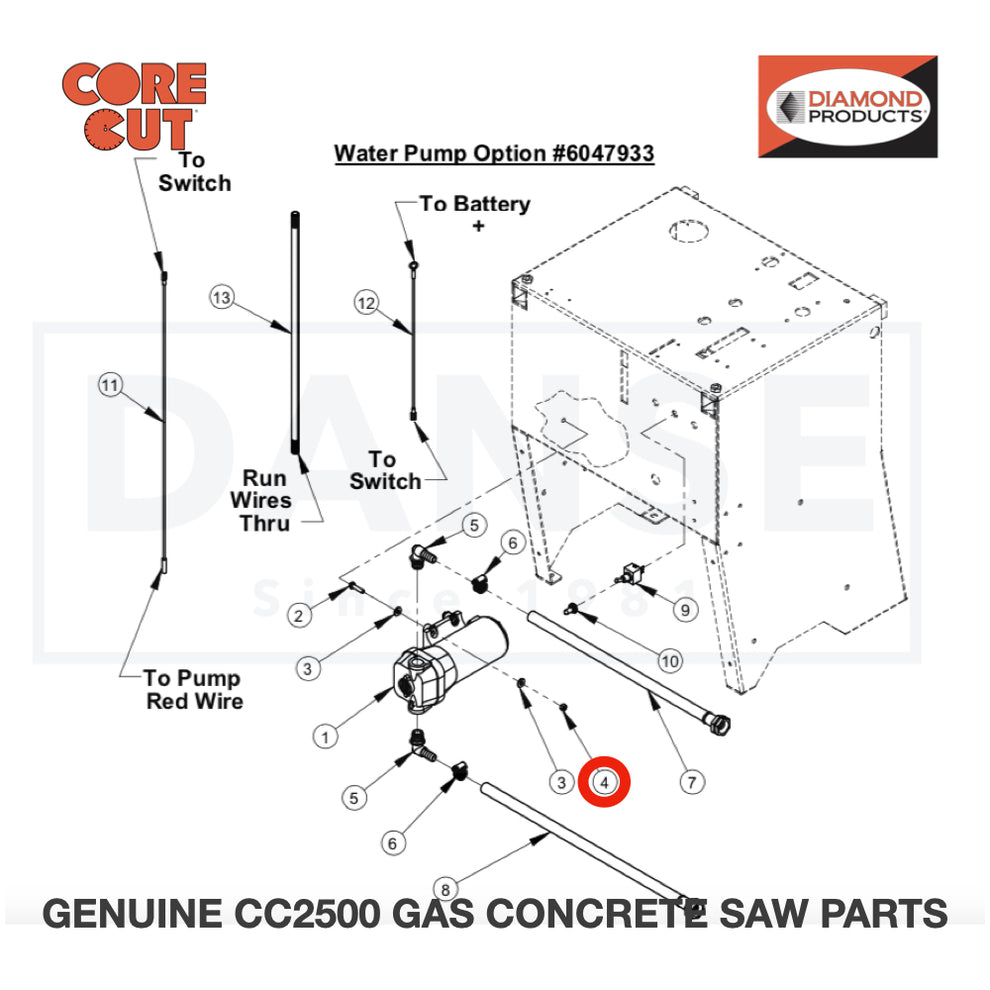 Lock Nut, M6-1.0 Nylon Insert 2900302 for CC2500 Saw by Core Cut Diamond Products