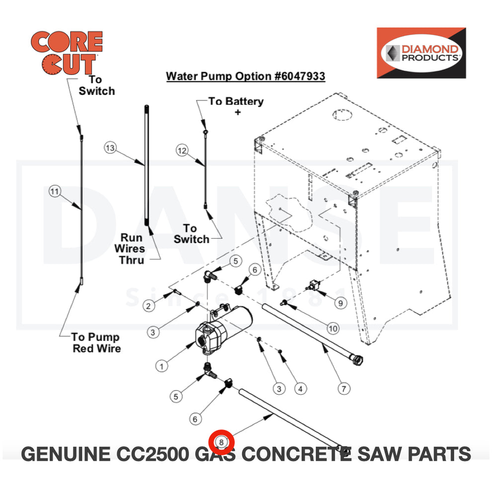Hose Assy., 4 Foot 6010302 for CC2500 Saw by Core Cut Diamond Products