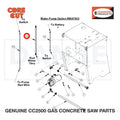 Wire Cover, 3/8 x 20" 4600087 for CC2500 Saw by Core Cut Diamond Products