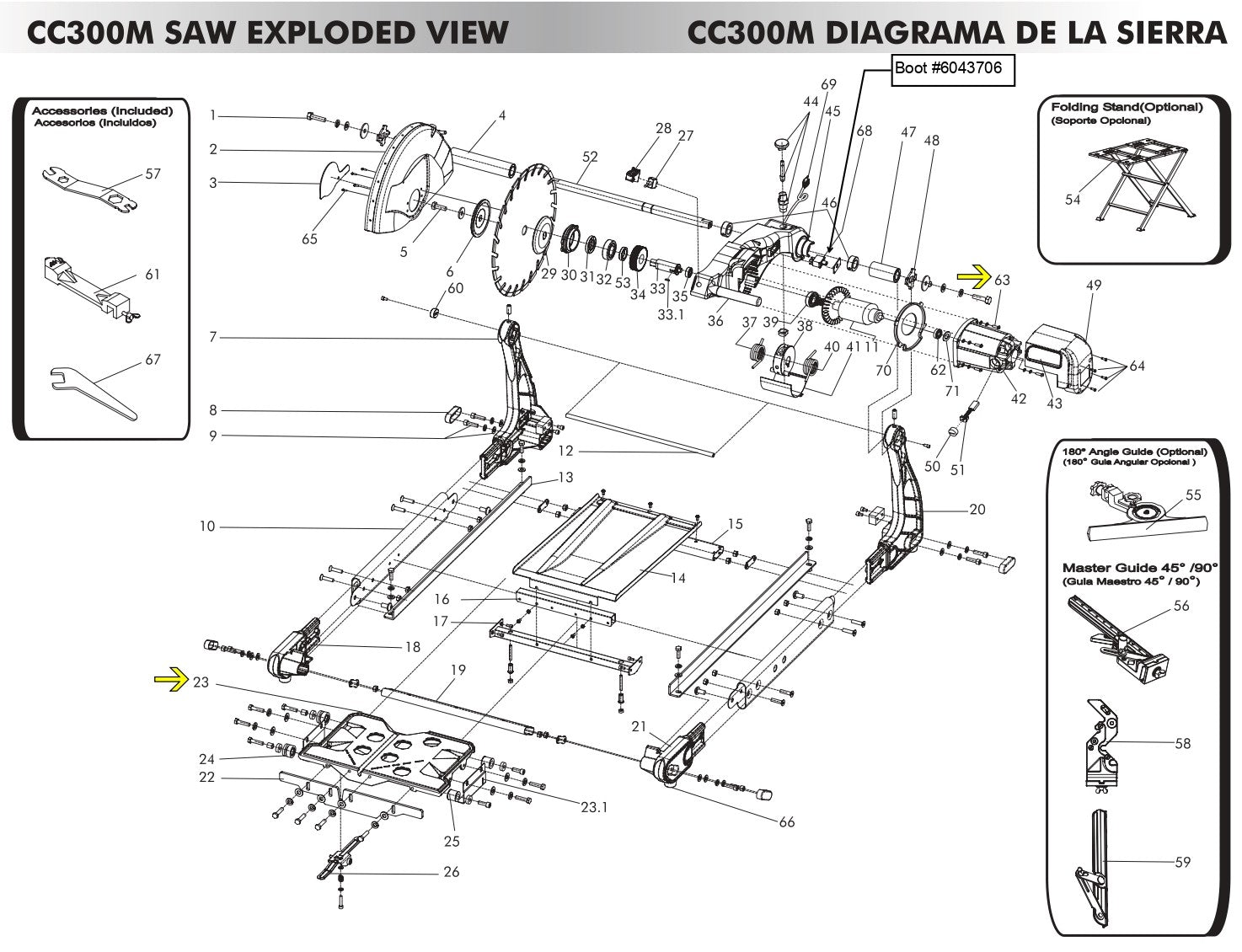 CC300M Masonry Saw Parts