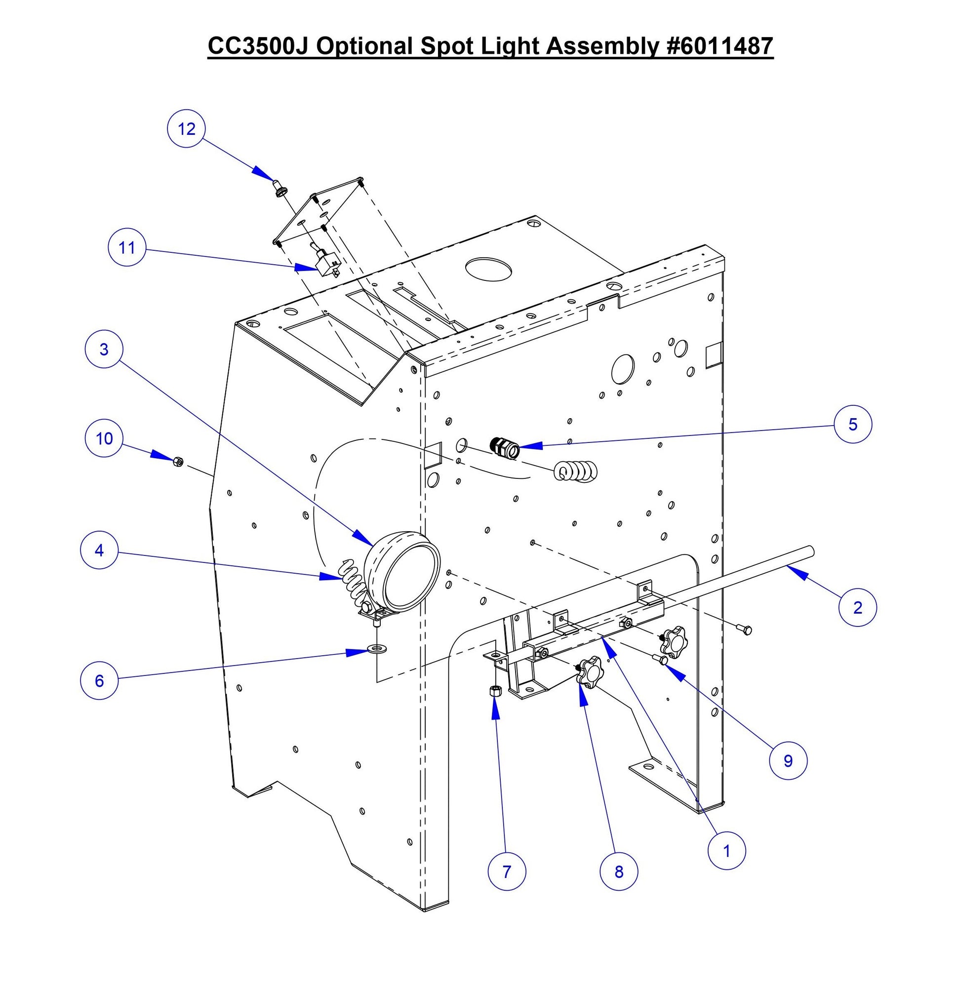CC3535JBVP CC3500J Optional Spot Light Assembly