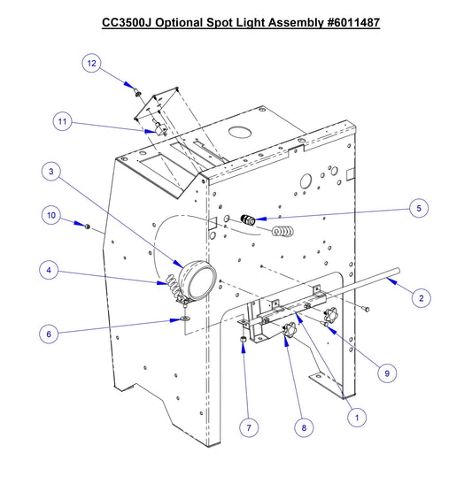 CC3535JBVP CC3500J Optional Spot Light Assembly